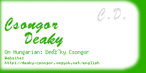 csongor deaky business card